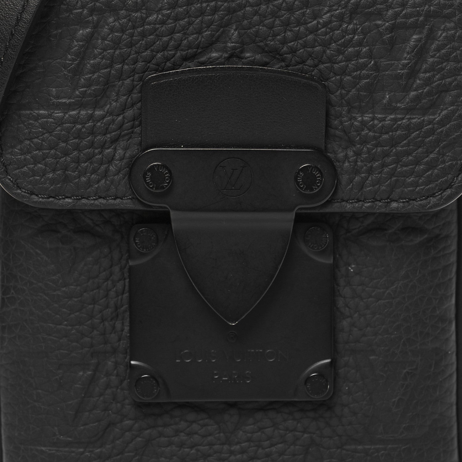 Louis Vuitton Taurillon Monogram S Lock Wearable Wallet Black 8 of 10