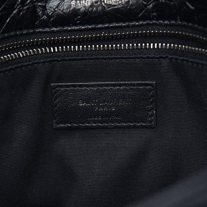 Saint Laurent Crinkled Calfskin Matelasse Monogram Medium Niki Chain Satchel Black 5 of 9
