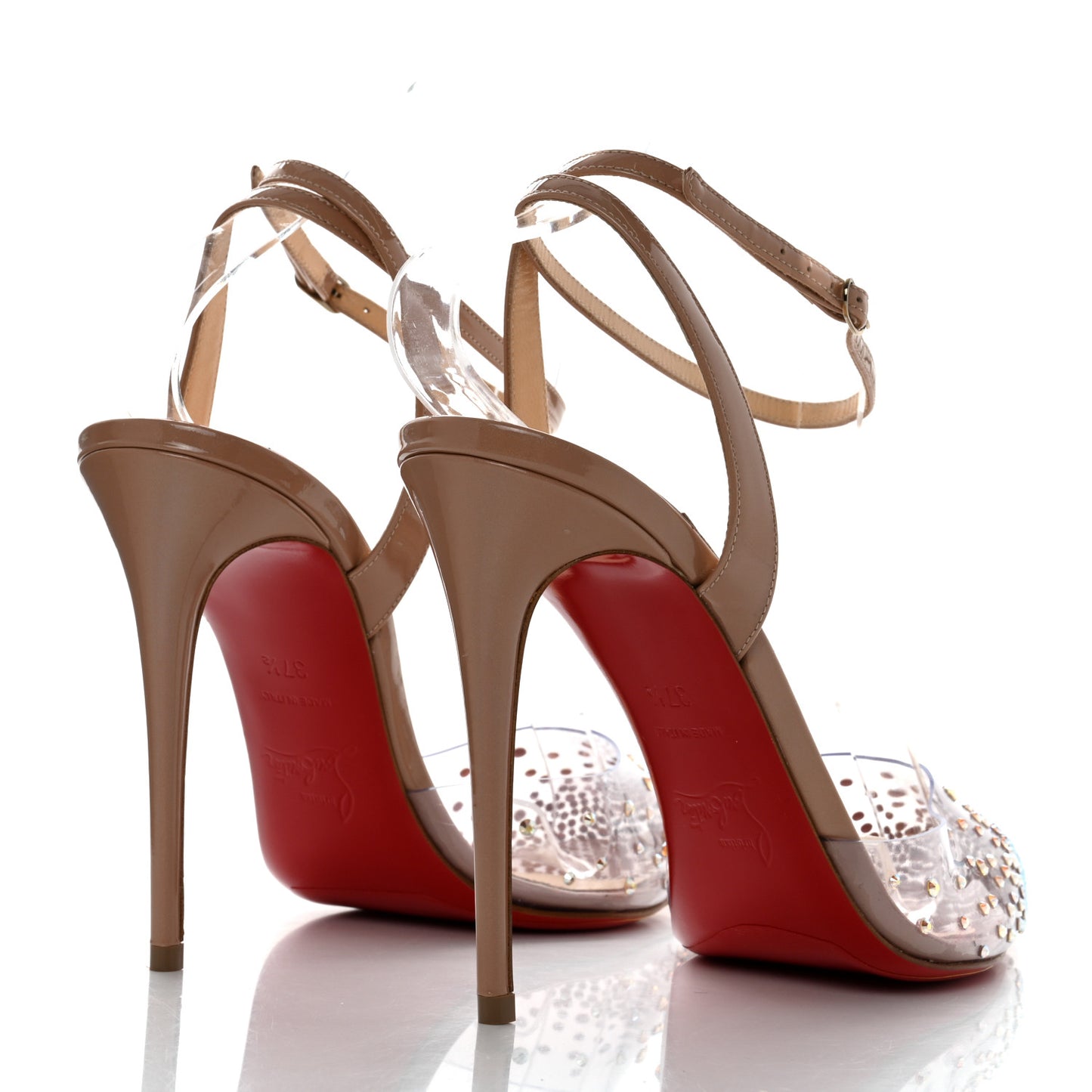PVC Patent Psychic Spikaqueen 100 Pumps 37.5 Nude