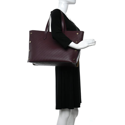 Givenchy Calfskin Chain Embossed Medium Bond Shopper Tote Burgundy 1 of 10