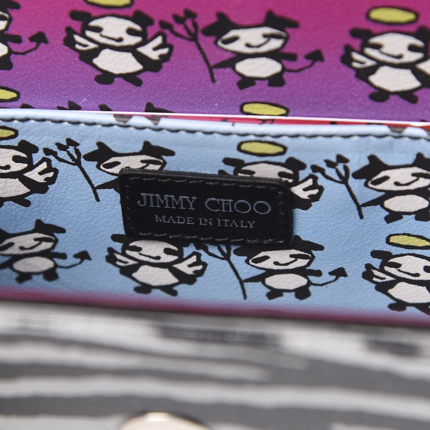Jimmy Choo Acrylic Zebra Candy Clutch 6 of 10