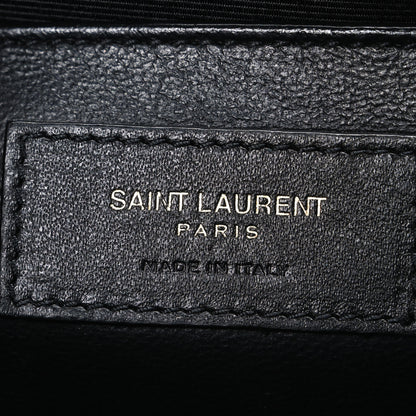 Saint Laurent Suede Mixed Matelasse Triquilt Medium Monogram Envelope Satchel Algae 6 of 10