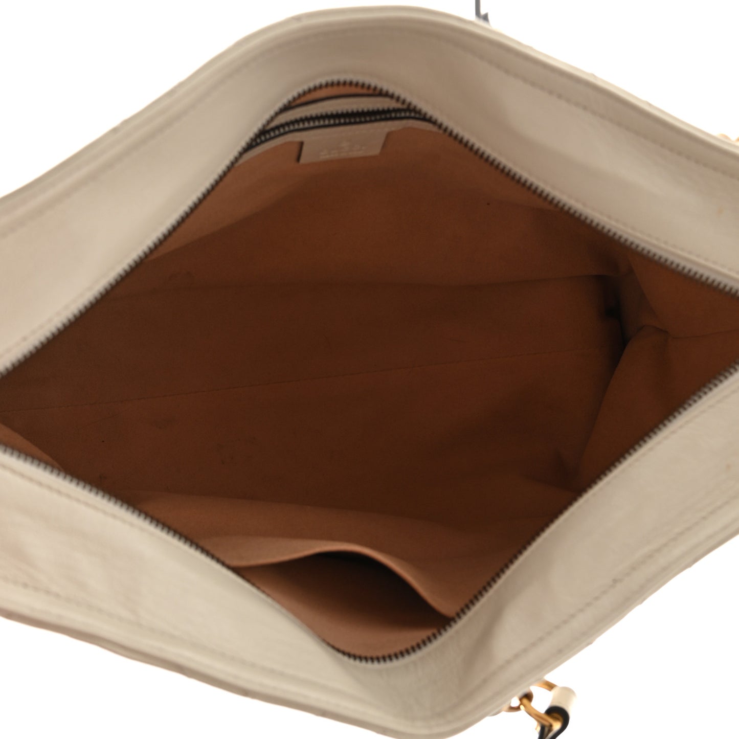 Vintage Calfskin Matelasse Medium GG Marmont Slim Tote White