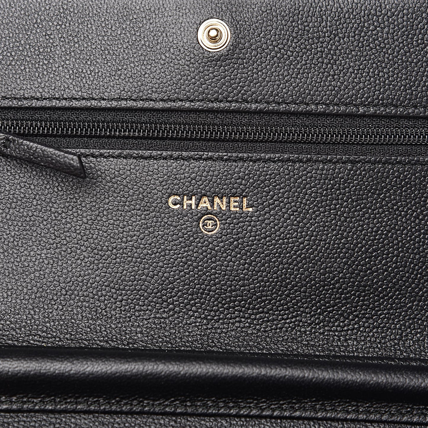 Caviar Quilted Boy Wallet On Chain WOC Black