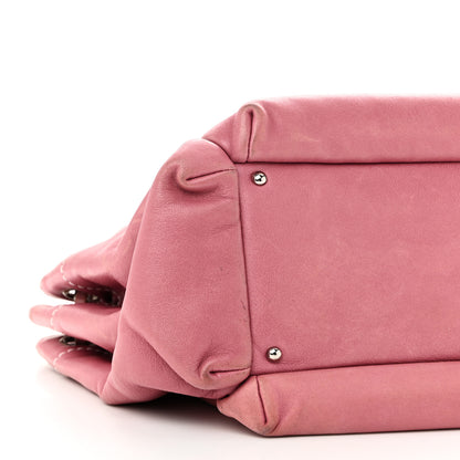 Chanel Lambskin Lax Accordion Hobo Pink 9 of 10