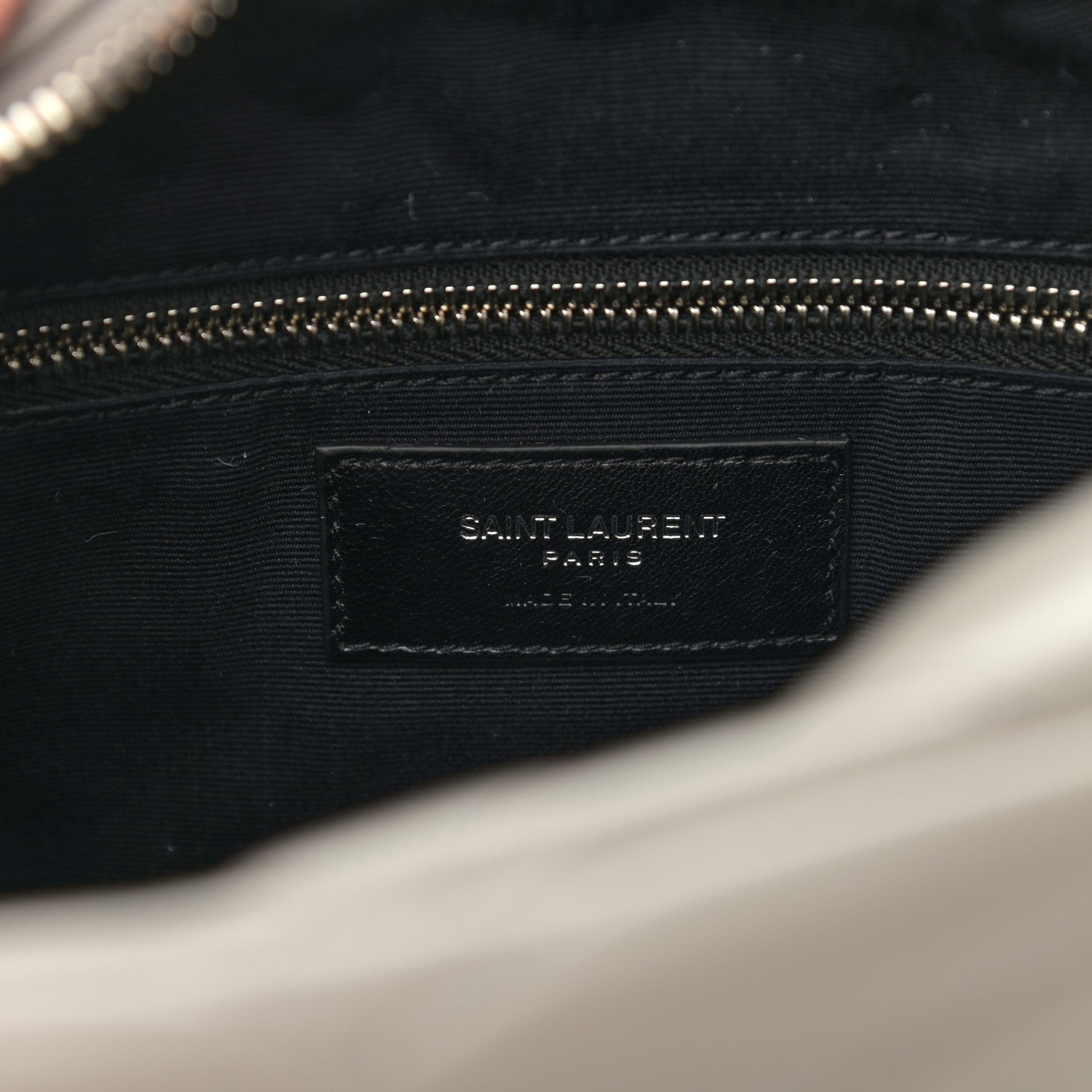 Saint Laurent Calfskin Y Quilted Monogram Small Loulou Bowling Bag Light Gray 6 of 11