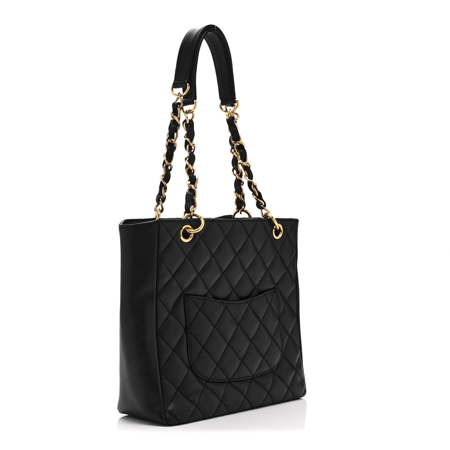 Chanel Caviar Quilted Petit Shopping Tote PST Black 3 of 10
