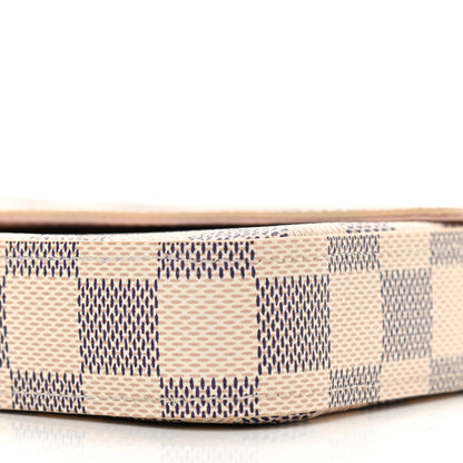 Louis Vuitton Damier Azur Pochette Felicie Chain Wallet Rose Ballerine 10 of 11