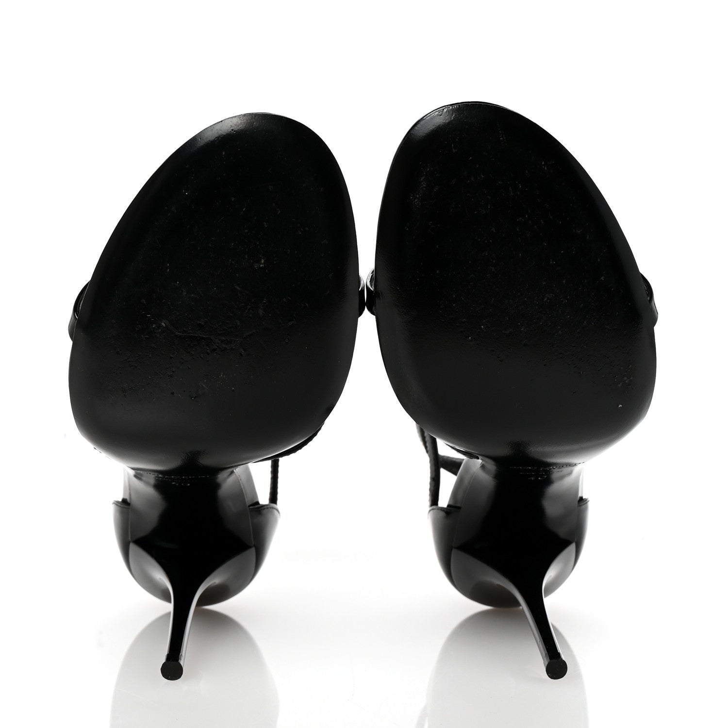 Saint Laurent Patent Cassandra 100 Sandals 40 Black 6 of 8