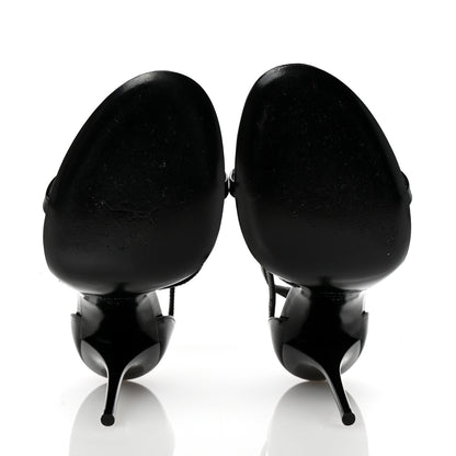 Saint Laurent Patent Cassandra 100 Sandals 40 Black 6 of 8
