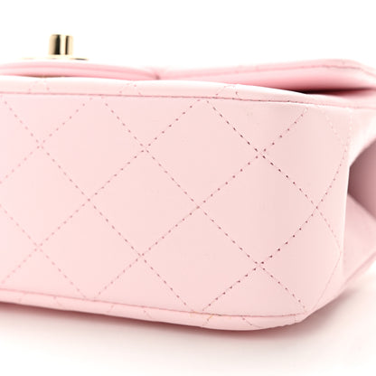 Chanel Lambskin Quilted Mini Top Handle Rectangular Flap Light Pink 10 of 10