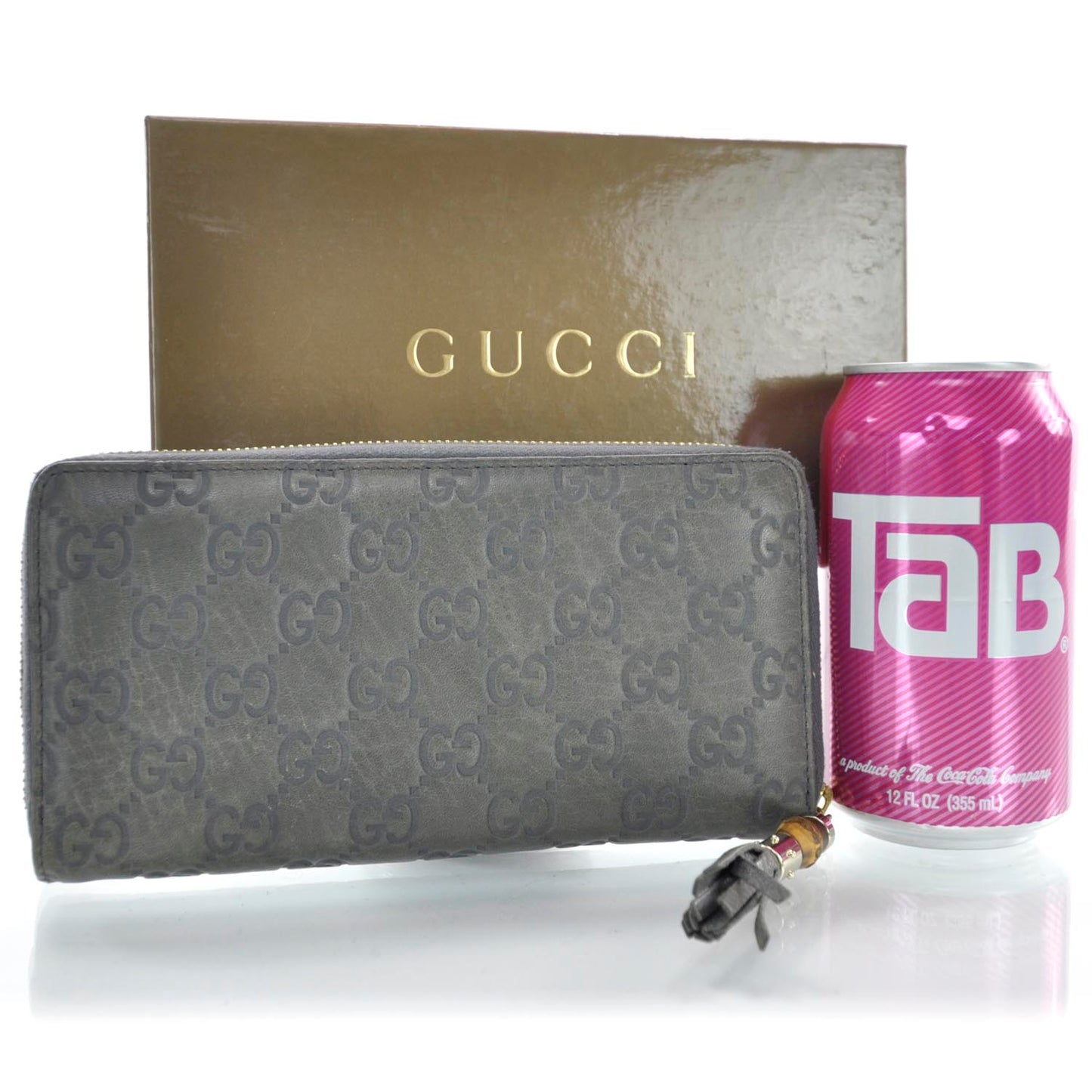 Guccissima Zip Around Wallet Gray