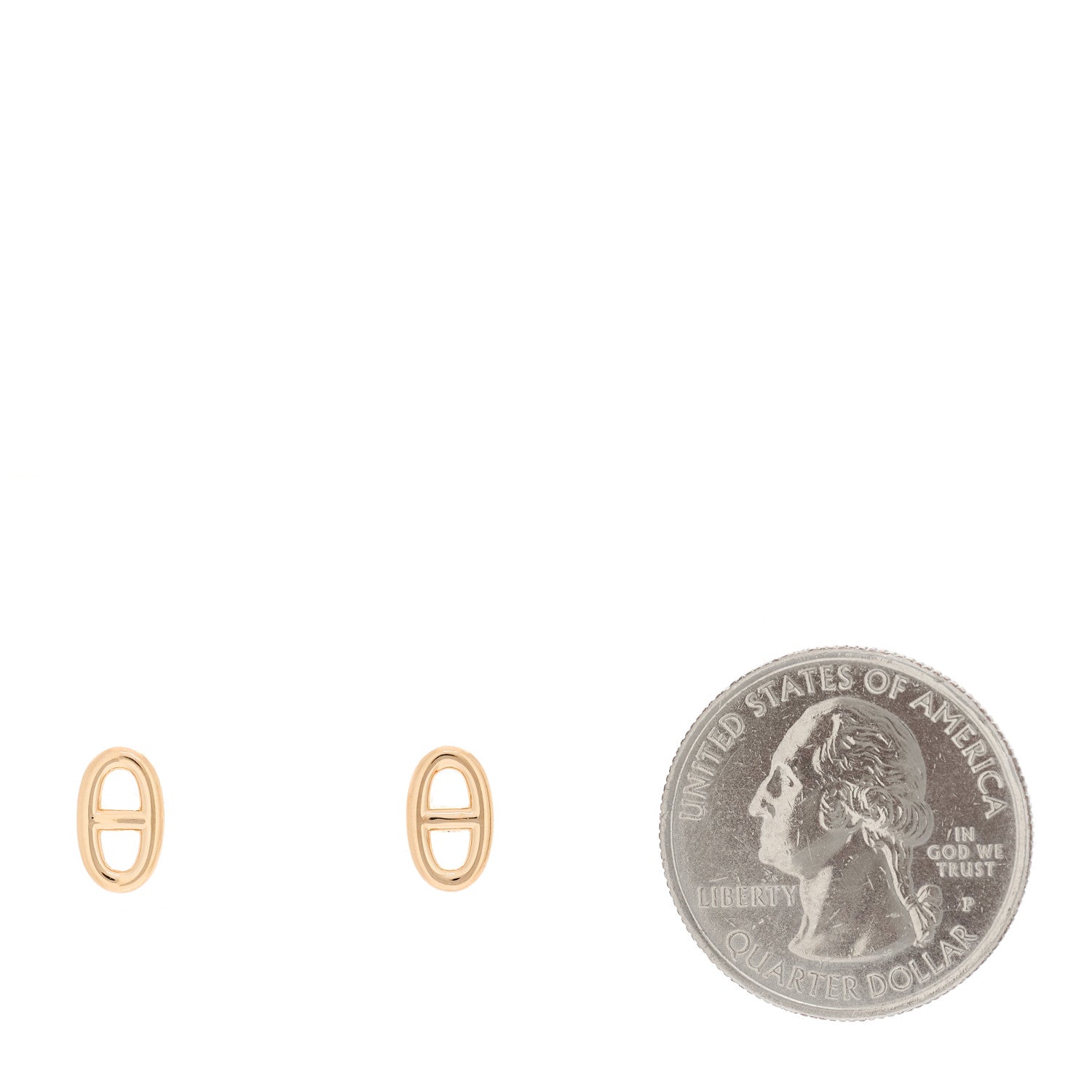 Hermes 18K Rose Gold TPM Farandole Stud Earrings 2 of 4