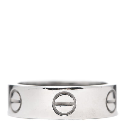Cartier 18K White Gold 5.5mm LOVE Ring 50 5.25 3 of 6