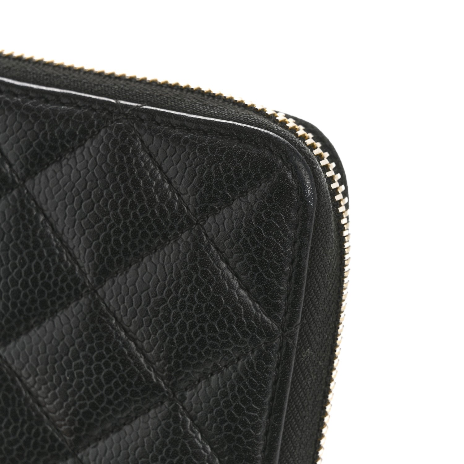 Chanel Caviar Quilted Large Gusset Zip Around Wallet Black 12 of 14