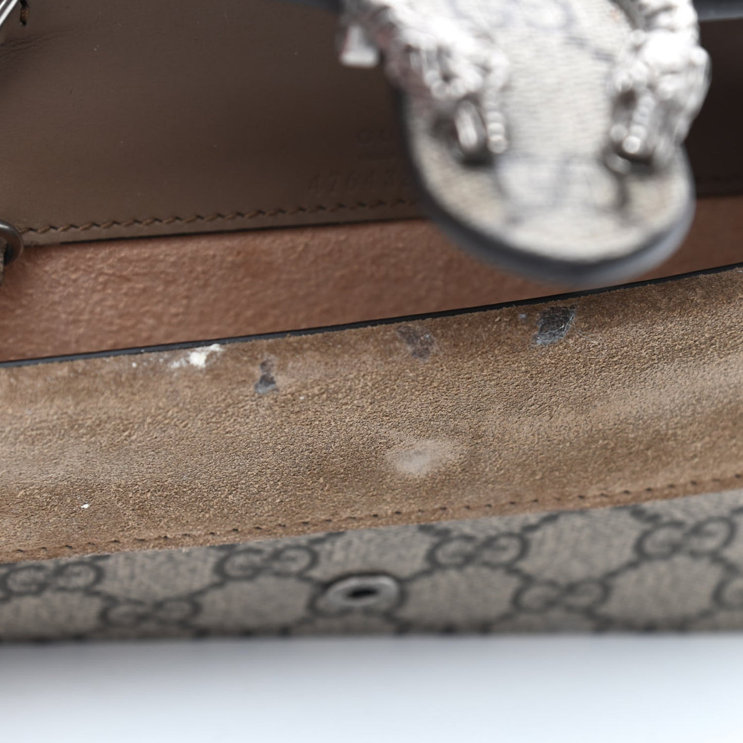 GG Supreme Monogram Super Mini Dionysus Shoulder Bag Taupe