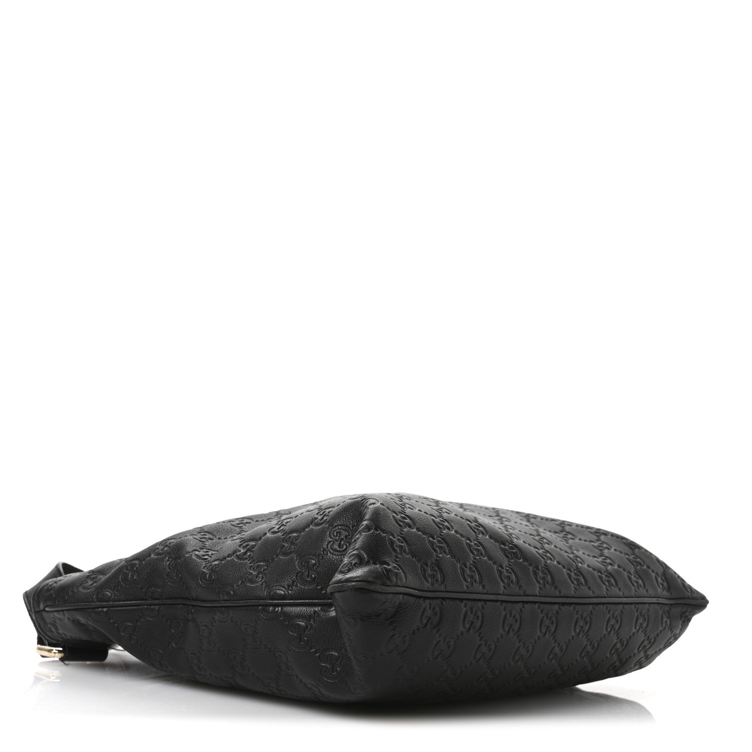 Gucci Guccissima Medium Flat Messenger Bag Black 4 of 13