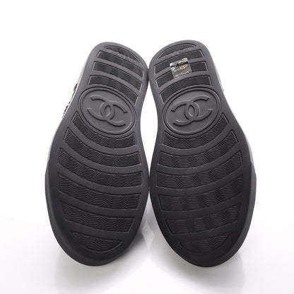 Chanel Suede Calfskin Tweed Low Top Sneakers 37 Dark Grey 5 of 9