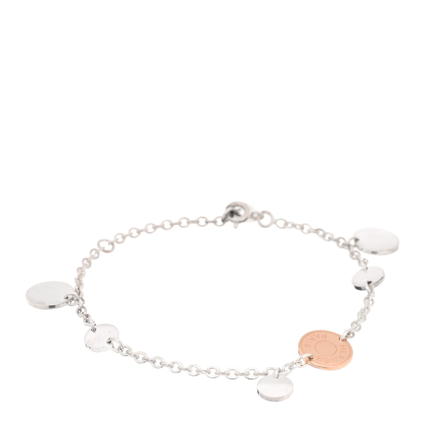 Sterling Silver 18K Rose Gold Ex-Libris Bracelet ST