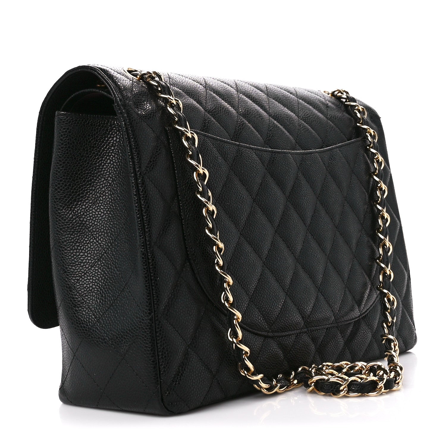 Chanel Caviar Quilted Maxi Double Flap Black 2 of 10