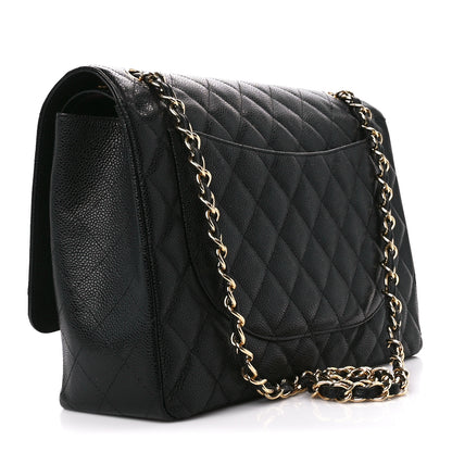 Chanel Caviar Quilted Maxi Double Flap Black 2 of 10