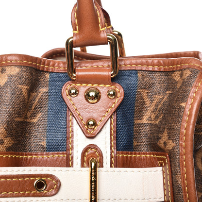 Louis Vuitton Monogram Rayures Tisse Sac GM Blue 13 of 15