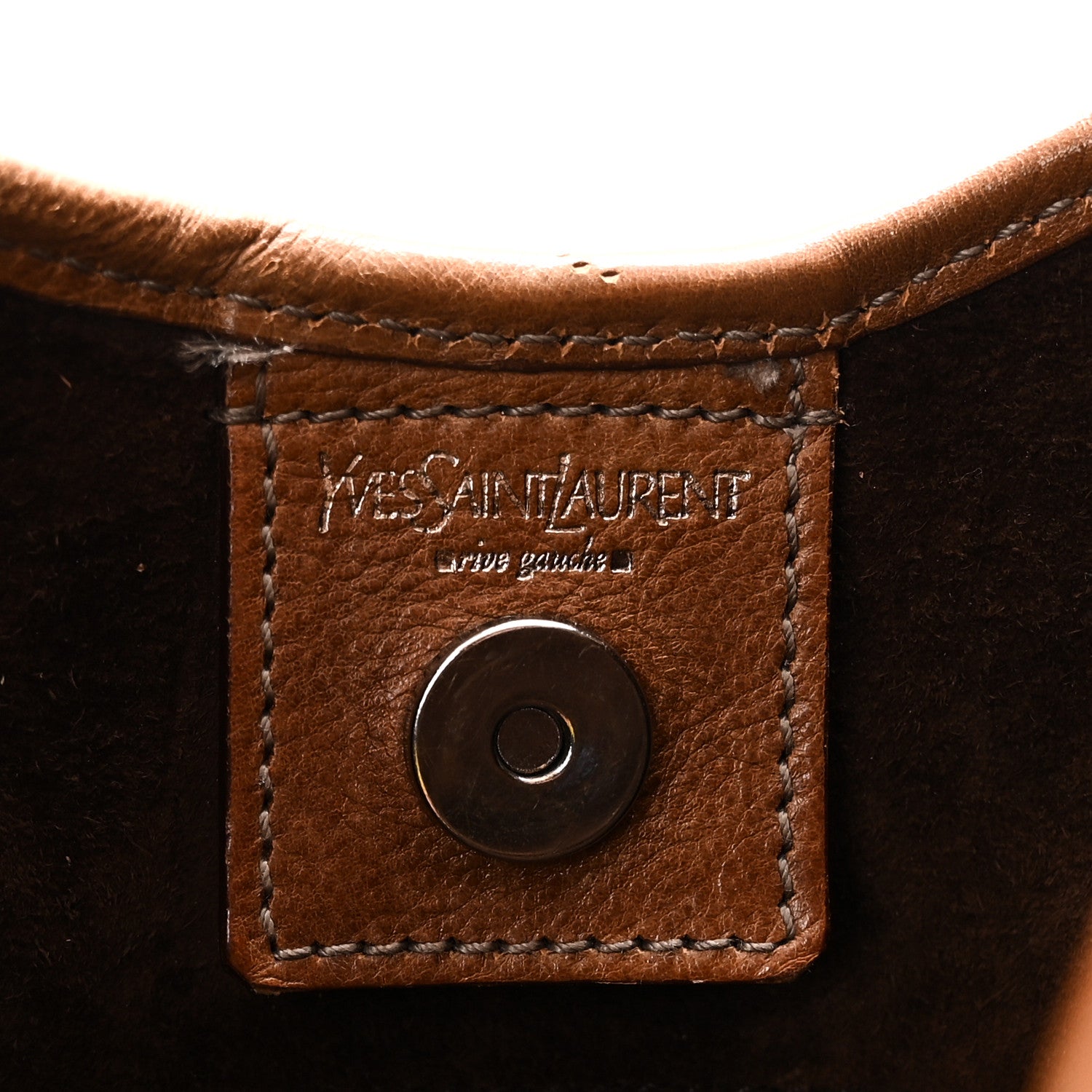 Saint Laurent Suede Buffalo Horn Mombasa Hobo Beige 6 of 10
