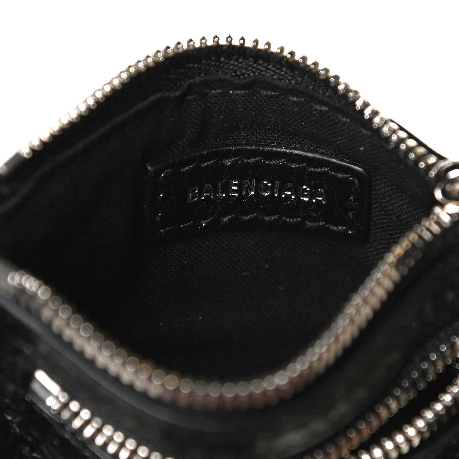 Balenciaga Agneau Giant 12 Silver Hardware Coin Purse Black 6 of 10