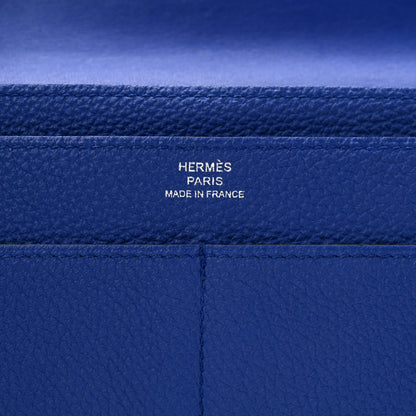 Hermes Togo Dogon Duo Wallet Bleu Electrique 6 of 8