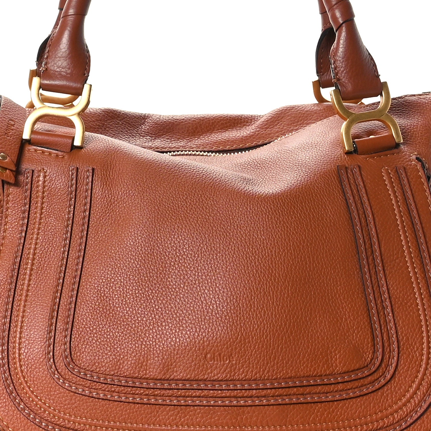 Chloe Calfskin Large Marcie Satchel Tan 8 of 13