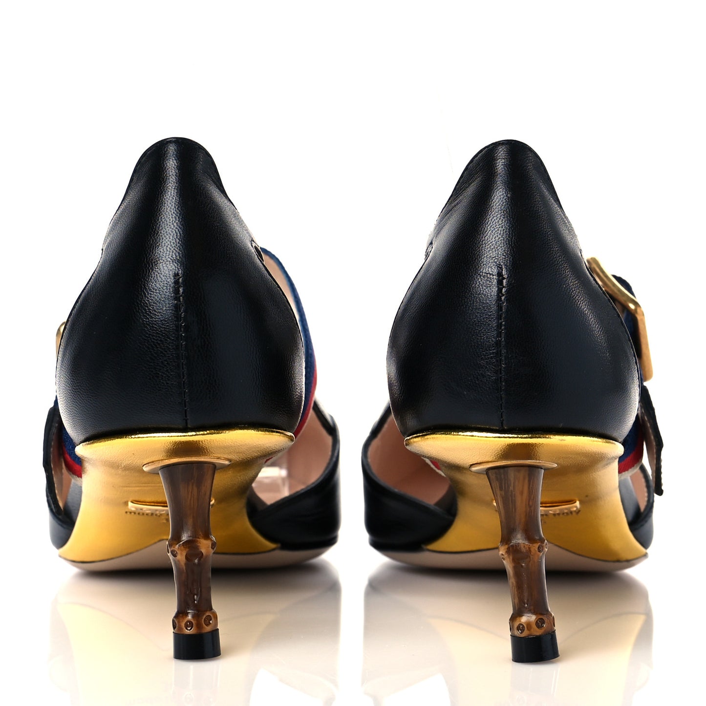 Malaga Kid Grosgrain Sylvie Web Bamboo Mules 36 Black
