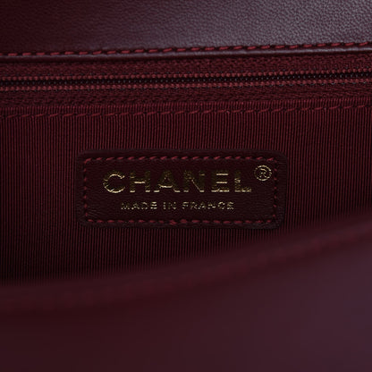 Chanel Lambskin Quilted New Medium Boy Flap Dark Red 6 of 7