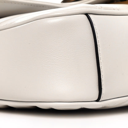 Gucci Calfskin Matelasse Mini GG Marmont Shoulder Bag White 8 of 9