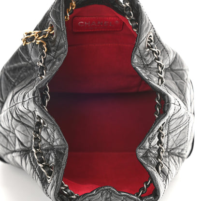 Chanel Aged Calfskin Quilted Small Gabrielle Backpack Black 5 of 10