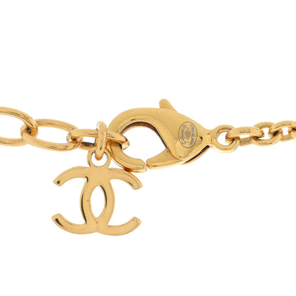 Chanel Crystal CC Heart Necklace Gold 4 of 4
