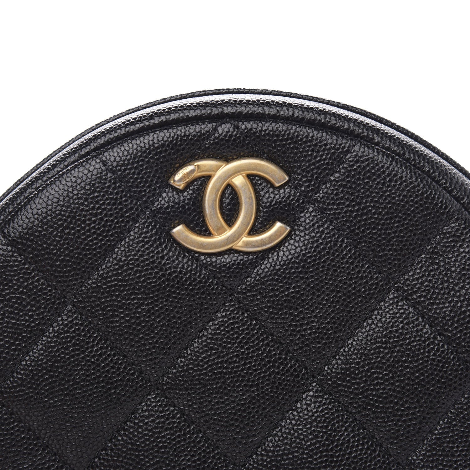 Chanel Caviar Quilted Small Round Bag With Chain Black 8 of 11