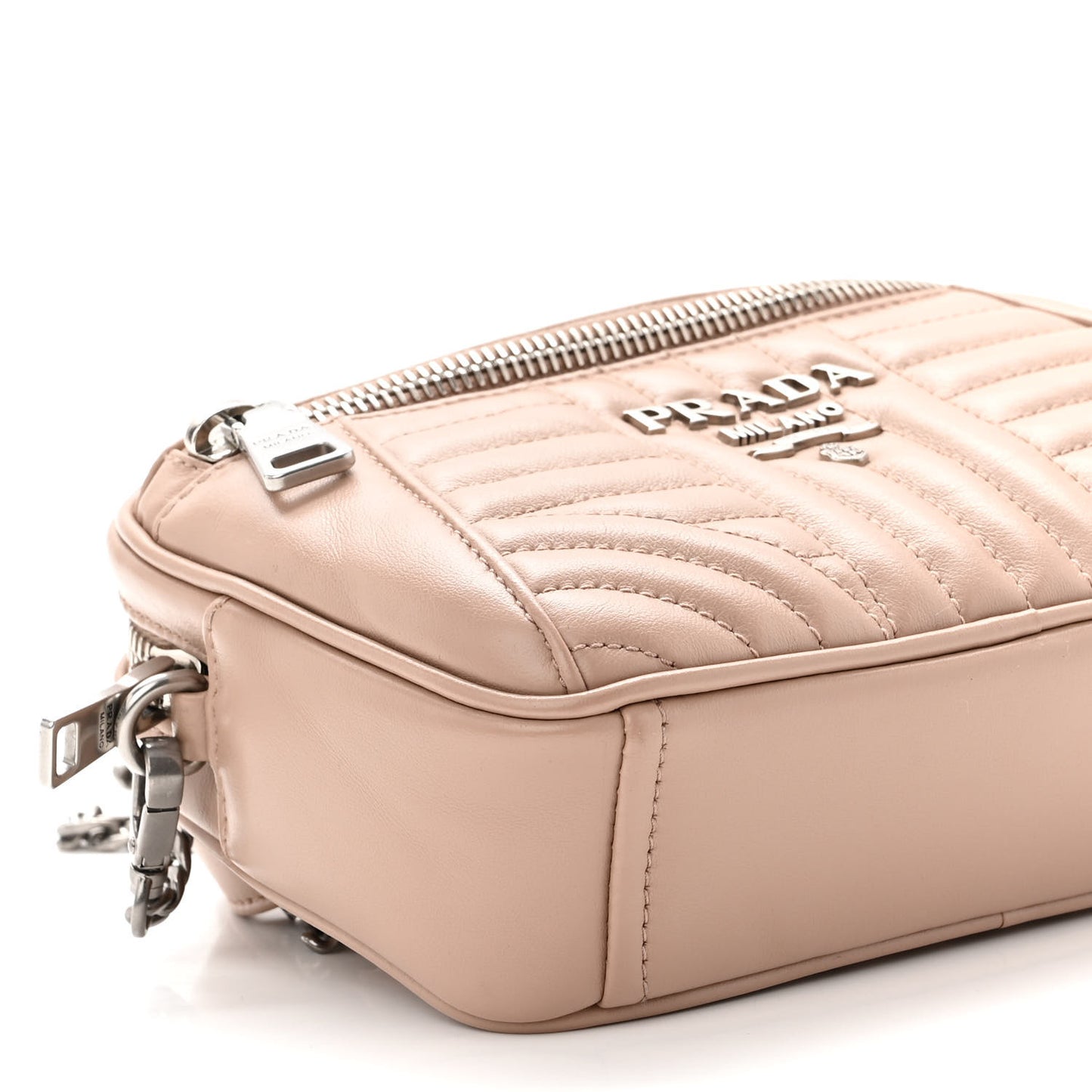 Soft Calfskin Impunture Diagramme Belt Bag Cipria