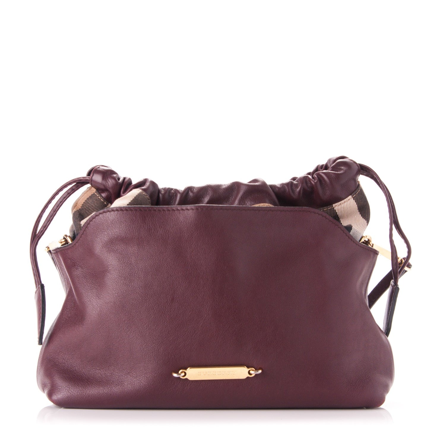 Calfskin House Check Little Crush Deep Claret