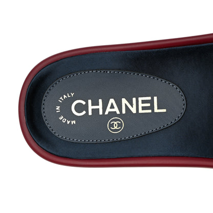 Chanel Satin Chain Flat Sandals 36 Dark Fuchsia 7 of 9