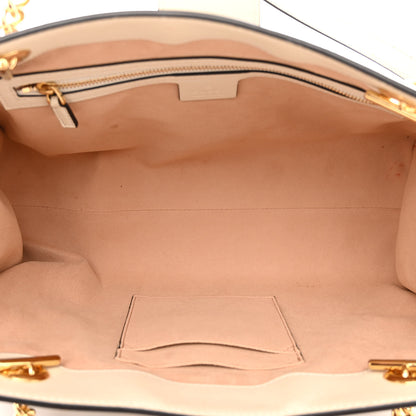 Gucci GG Supreme Monogram Medium Padlock Tote White 5 of 14