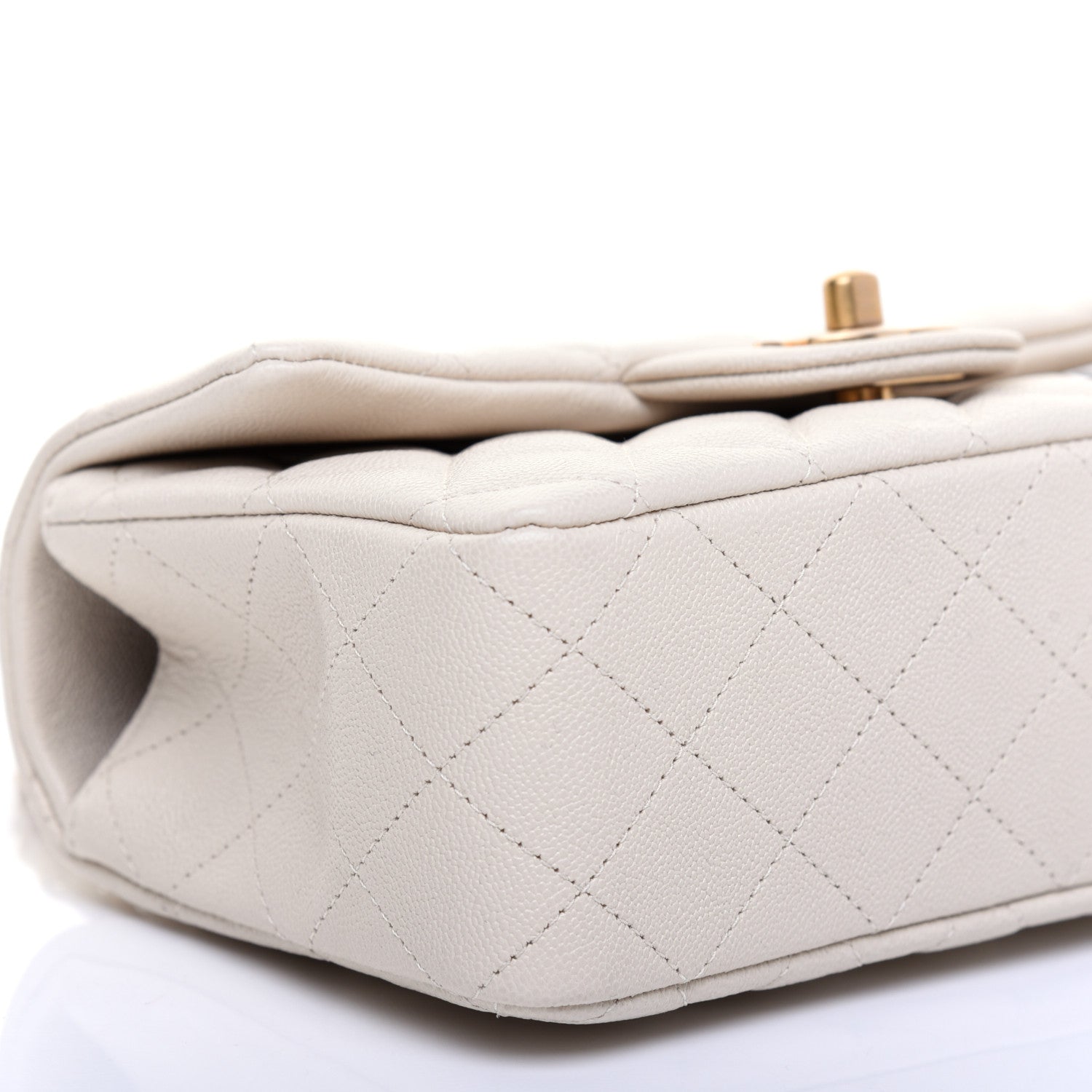 Chanel Caviar Quilted Mini Top Handle Rectangular Flap Beige 6 of 11