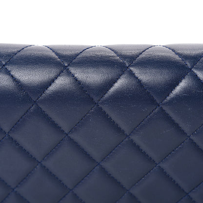 Chanel Lambskin Quilted Boy Wallet On Removable Chain WOC Navy Blue 15 of 18