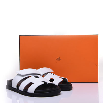 Hermes Calfskin Womens Chypre Sandals 36 White 11 of 11