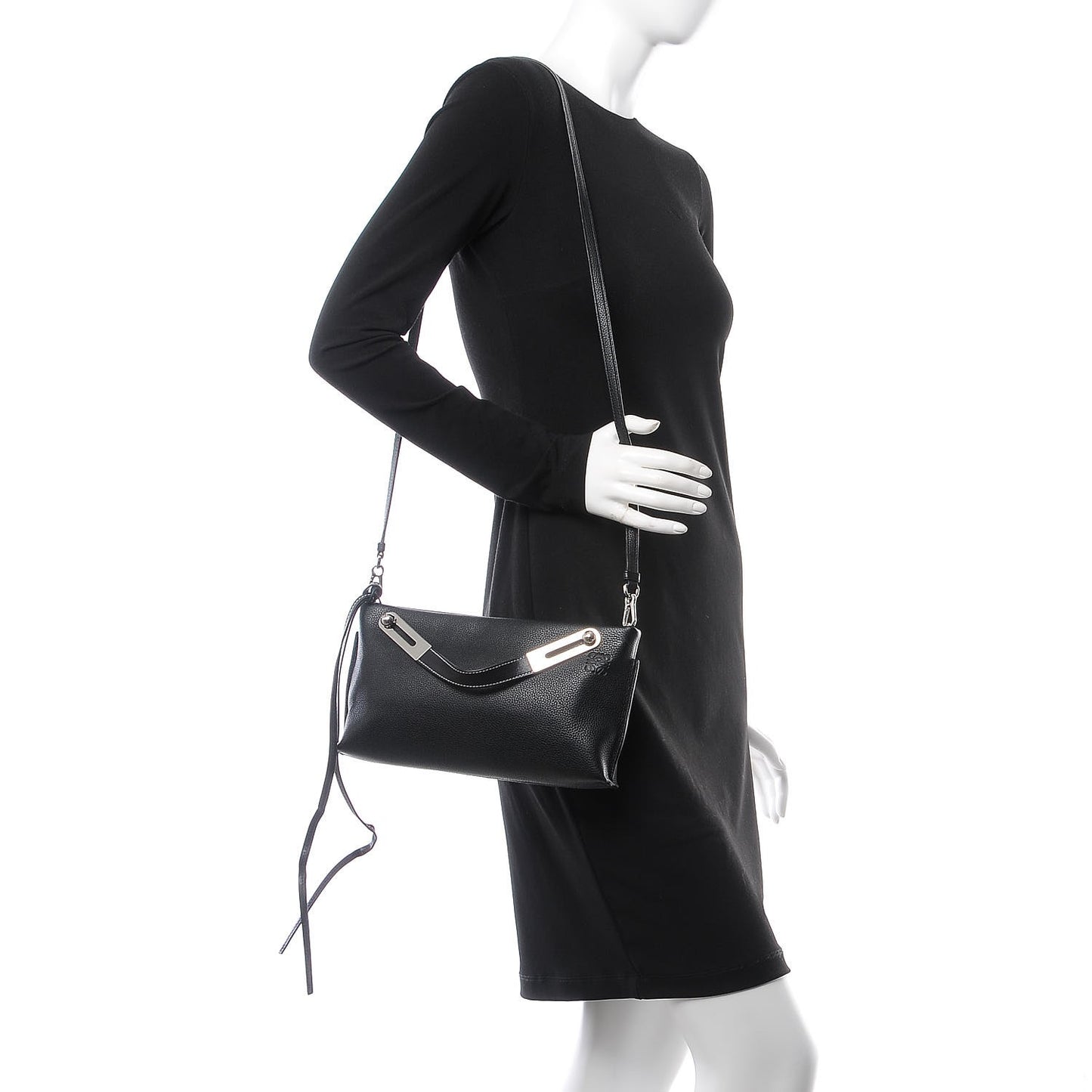 Grained Calfskin Small Missy Bag Black