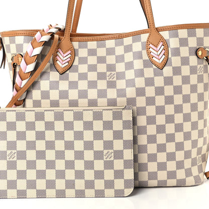 Louis Vuitton Damier Azur Braided Neverfull MM Orange 9 of 14