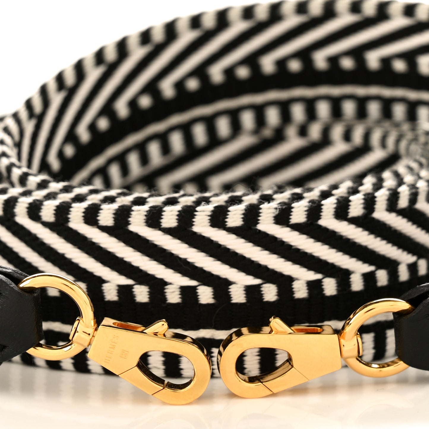 Toile Swift 25mm Sangle Cavale Shoulder Strap Black Ecru