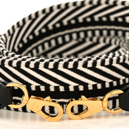 Hermes Toile Swift 25mm Sangle Cavale Shoulder Strap Black Ecru 5 of 5