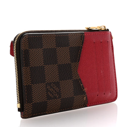 Louis Vuitton Damier Ebene Recto Verso Card Holder Red 3 of 6