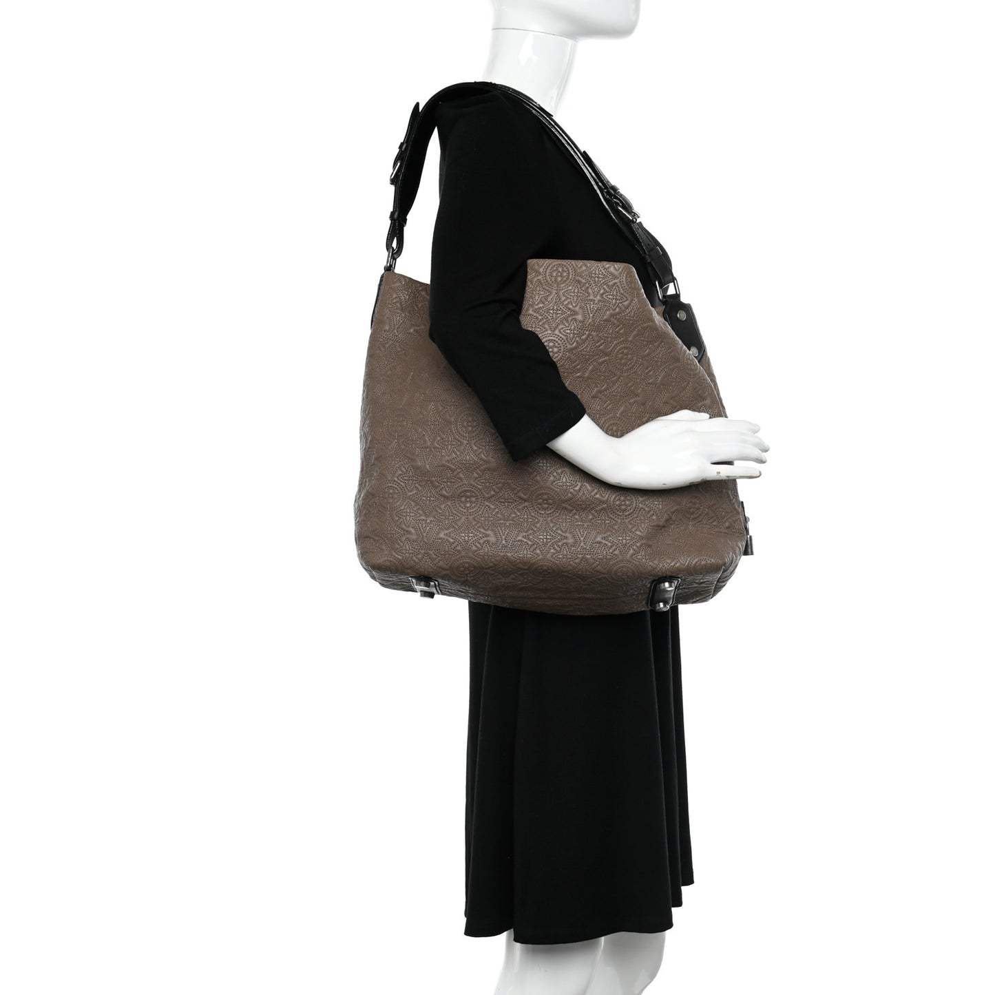 Monogram Lambskin Antheia Hobo PM Fumee