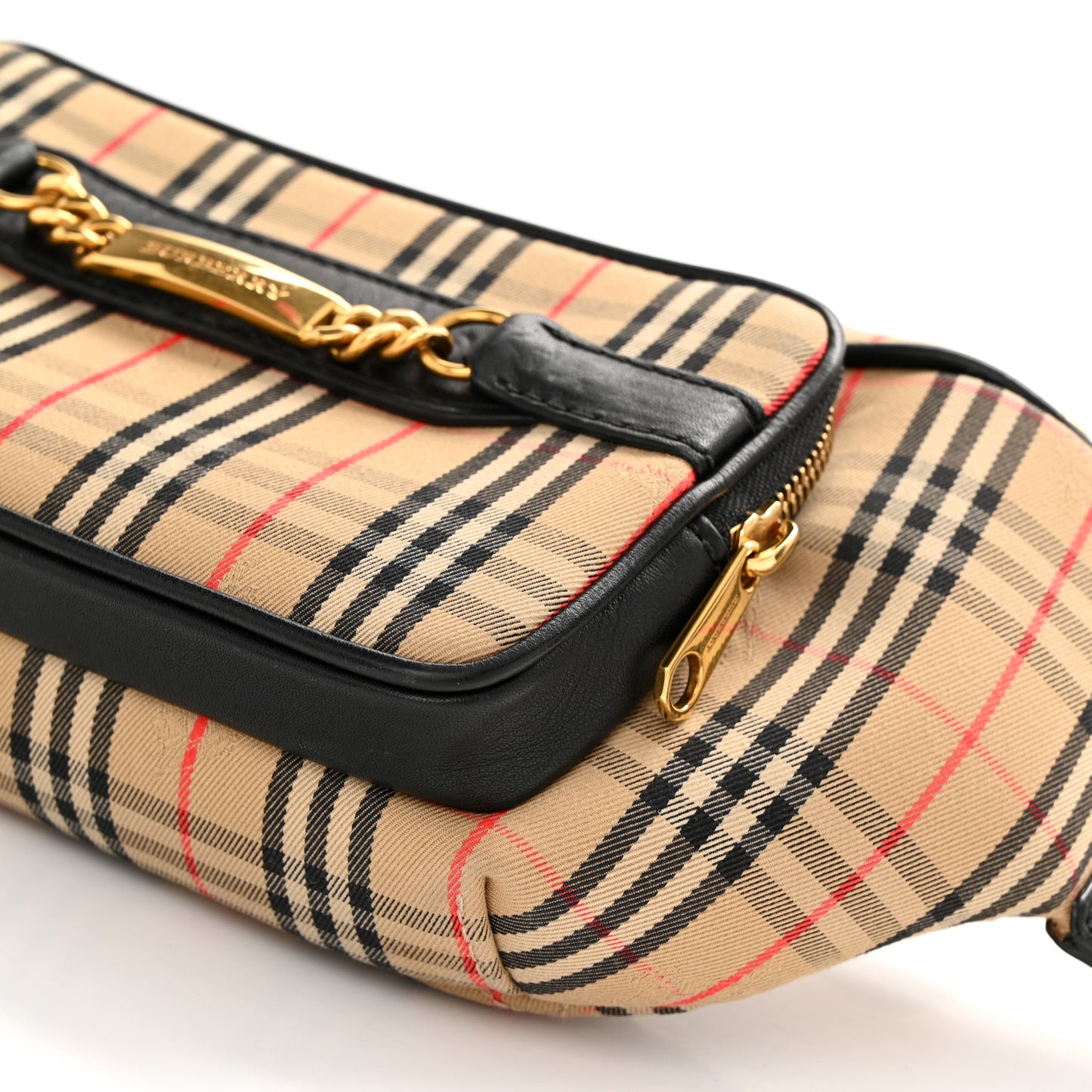 Cotton Vintage Check Large Bum Bag Archive Beige